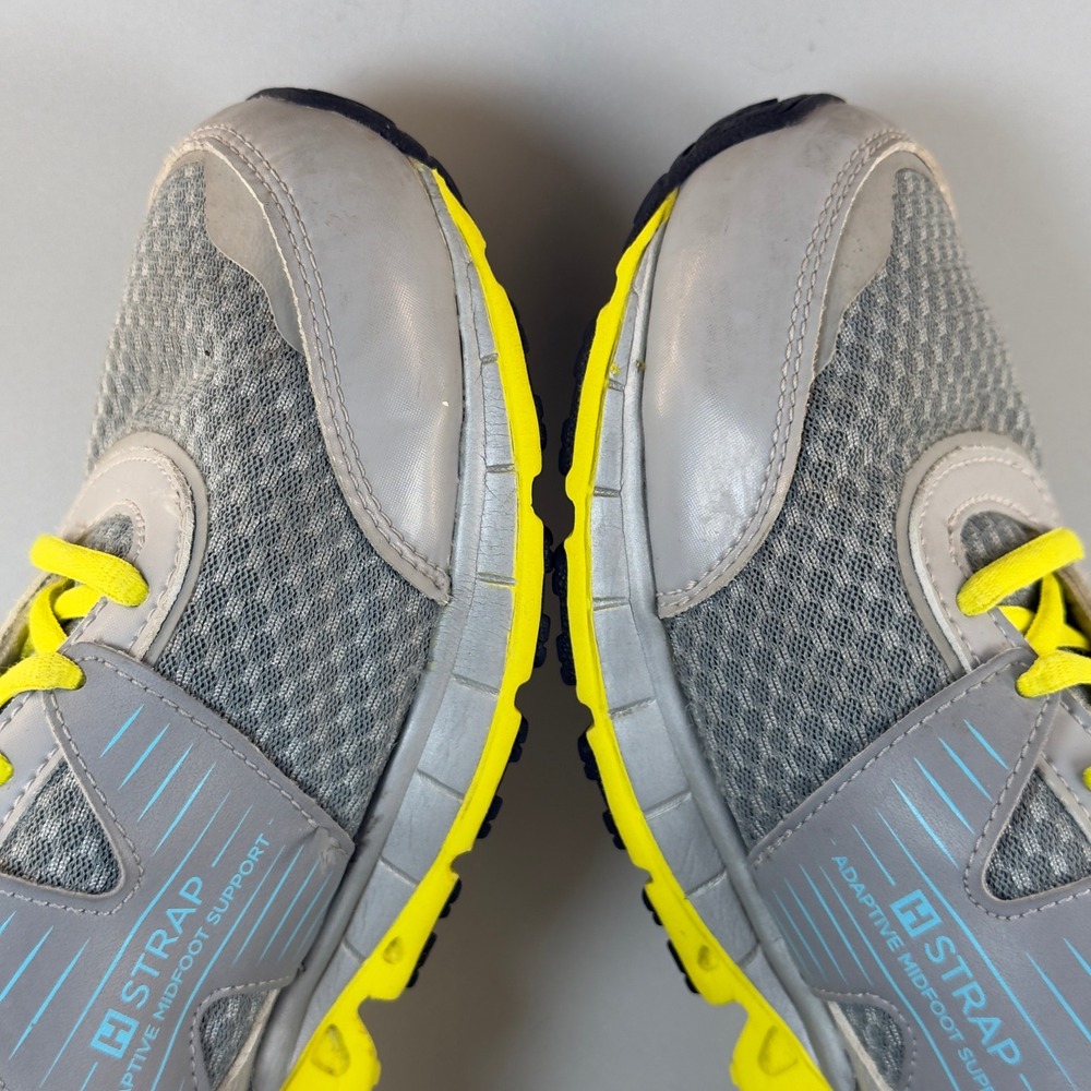 Reebok ZigTech H Strap Womens 9 Workout Shoes Gray Yellow Lace Low Train Sneaker - Picture 10 of 16